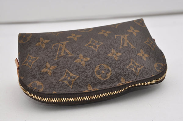 Authentic Louis Vuitton Monogram Pochette Cosmetic Pouch M47515 LV 6628I
