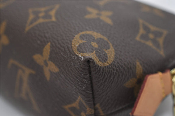 Authentic Louis Vuitton Monogram Pochette Cosmetic Pouch M47515 LV 6628I