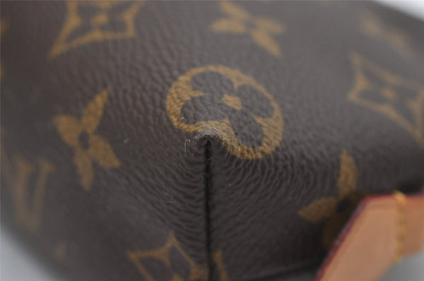 Authentic Louis Vuitton Monogram Pochette Cosmetic Pouch M47515 LV 6628I