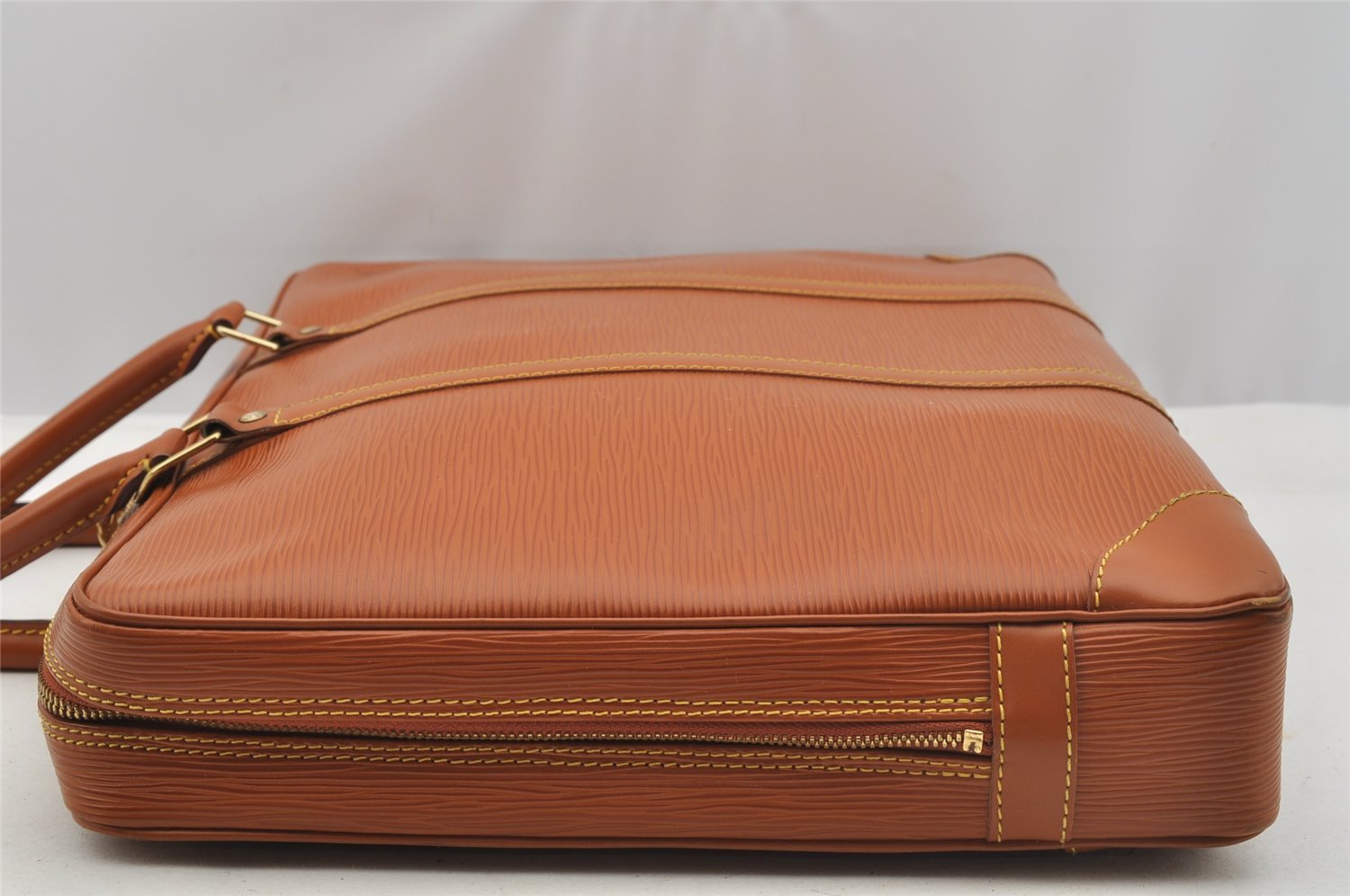 Authentic Louis Vuitton Epi Porte Documents Voyage Briefcase M54478 Brown 6629I
