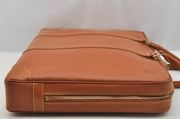 Authentic Louis Vuitton Epi Porte Documents Voyage Briefcase M54478 Brown 6629I