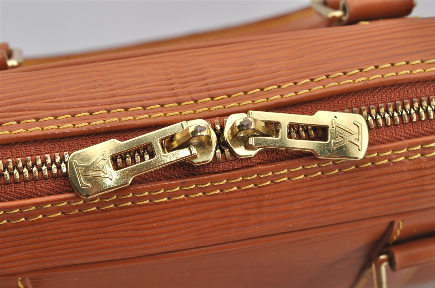 Authentic Louis Vuitton Epi Porte Documents Voyage Briefcase M54478 Brown 6629I