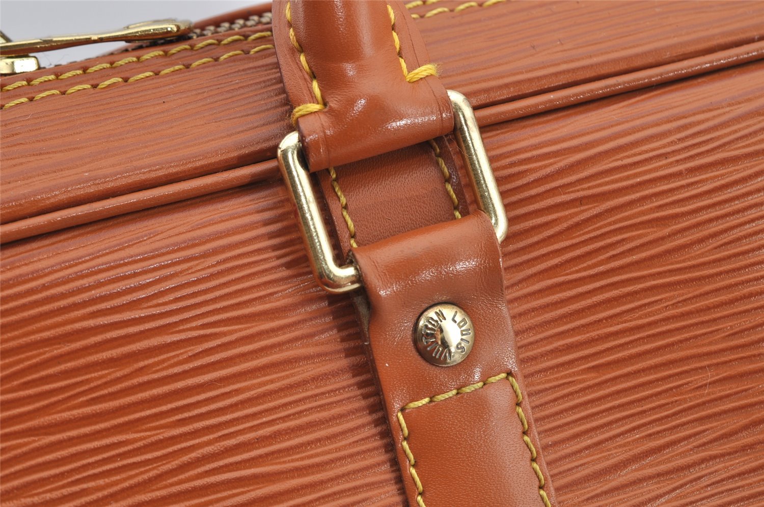 Authentic Louis Vuitton Epi Porte Documents Voyage Briefcase M54478 Brown 6629I