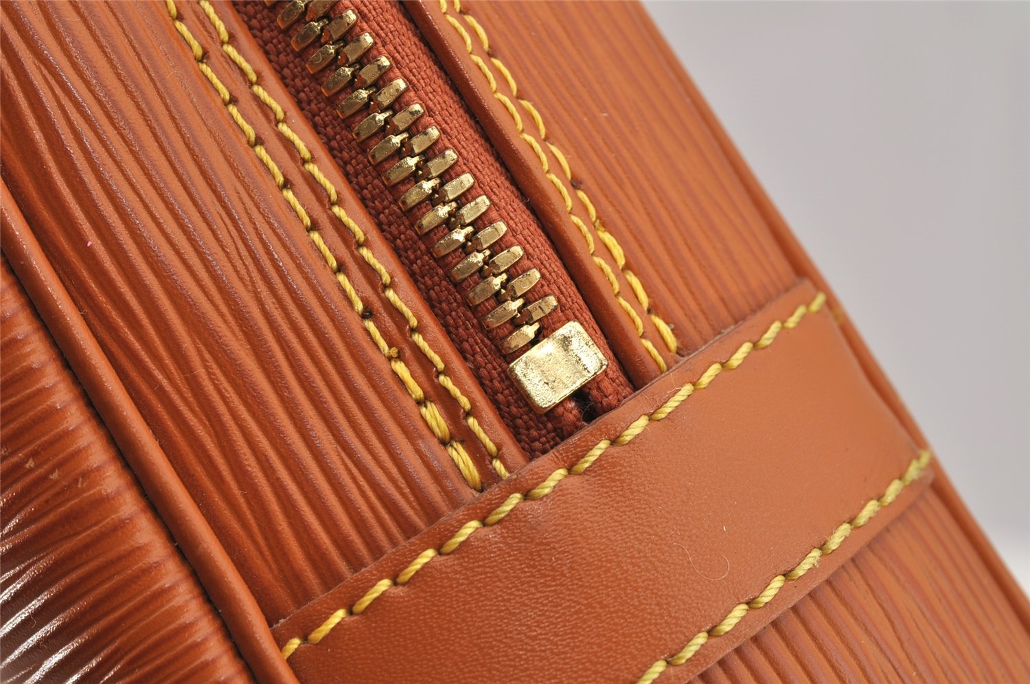 Authentic Louis Vuitton Epi Porte Documents Voyage Briefcase M54478 Brown 6629I