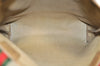 Authentic GUCCI Web Sherry Line Shoulder Tote Bag GG PVC Leather Brown 6629J