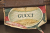 Authentic GUCCI Web Sherry Line Shoulder Tote Bag GG PVC Leather Brown 6629J