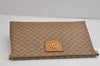 Authentic GUCCI Vintage Micro GG PVC Leather Clutch Hand Bag Purse Brown 6630J