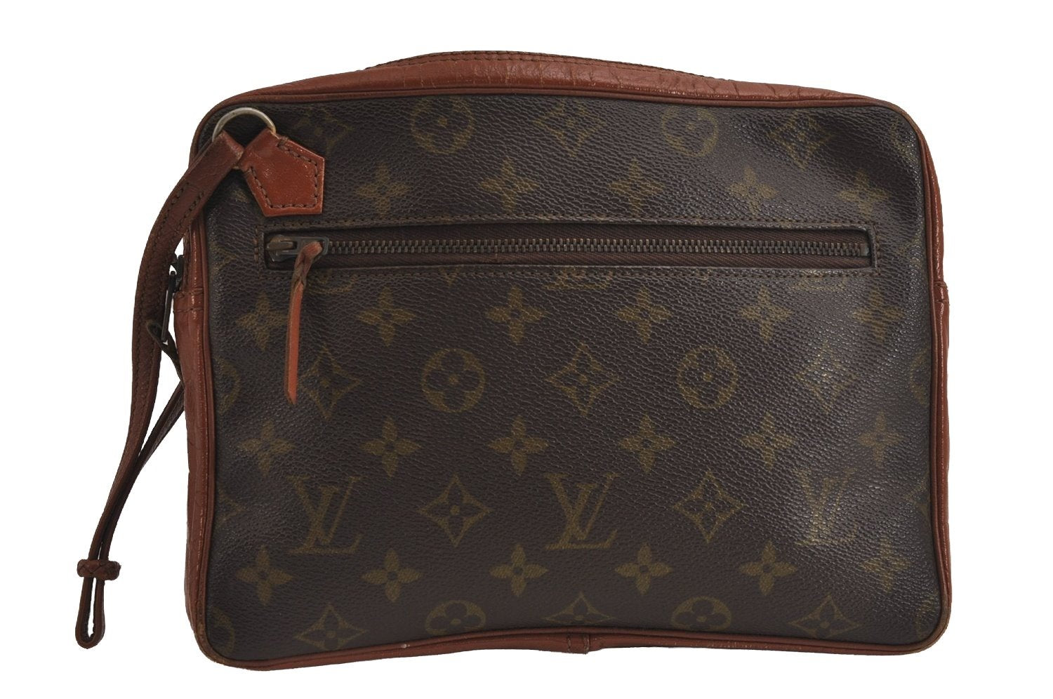 Authentic Louis Vuitton Monogram Pochette Sport Clutch Bag Old Model Junk 6631J