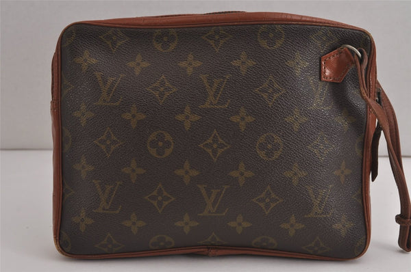 Authentic Louis Vuitton Monogram Pochette Sport Clutch Bag Old Model Junk 6631J
