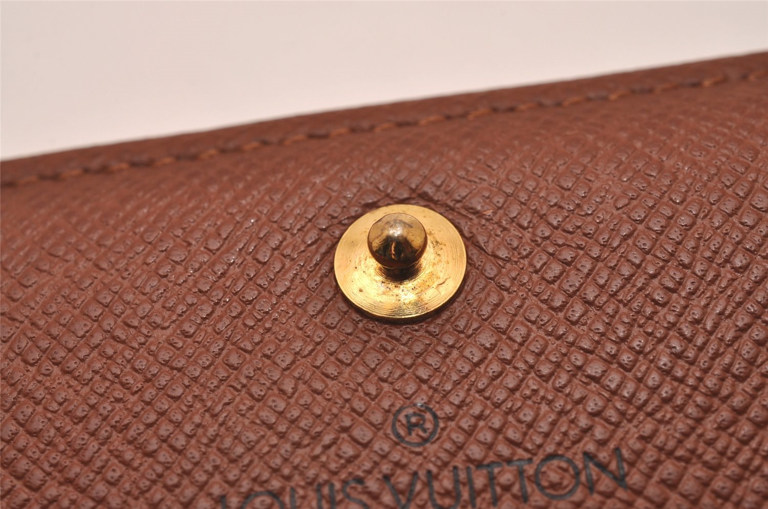 Auth Louis Vuitton Monogram Porte Monnaie Billets Tresor Wallet M61730 LV 6633I