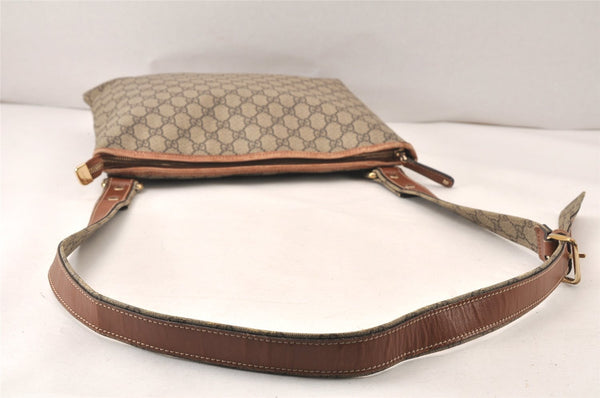 Authentic GUCCI Shoulder Cross Body Bag GG PVC Leather 246412 Brown 6634K