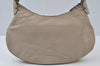 Authentic Salvatore Ferragamo Vara Ribbon Shoulder Hand Bag Leather Beige 6635I