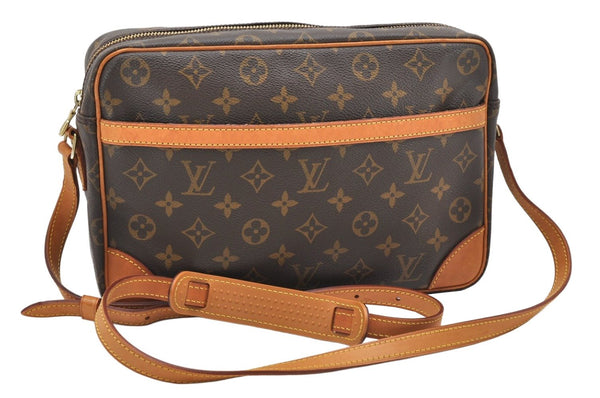 Authentic Louis Vuitton Monogram Trocadero 30 Shoulder Cross Bag M51272 LV 6636K