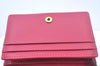 Auth GUCCI GG Marmont LOVE Double G Bifold Wallet Velour 466492 Pink Box 6637I