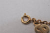 Authentic Christian Dior Gold Tone Chain Pendant Necklace CD 6638I