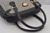 Authentic GUCCI Vintage Micro GG PVC Leather Hand Bag Purse Navy Blue Junk 6638J