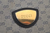 Authentic GUCCI Vintage Micro GG PVC Leather Hand Bag Purse Navy Blue Junk 6638J