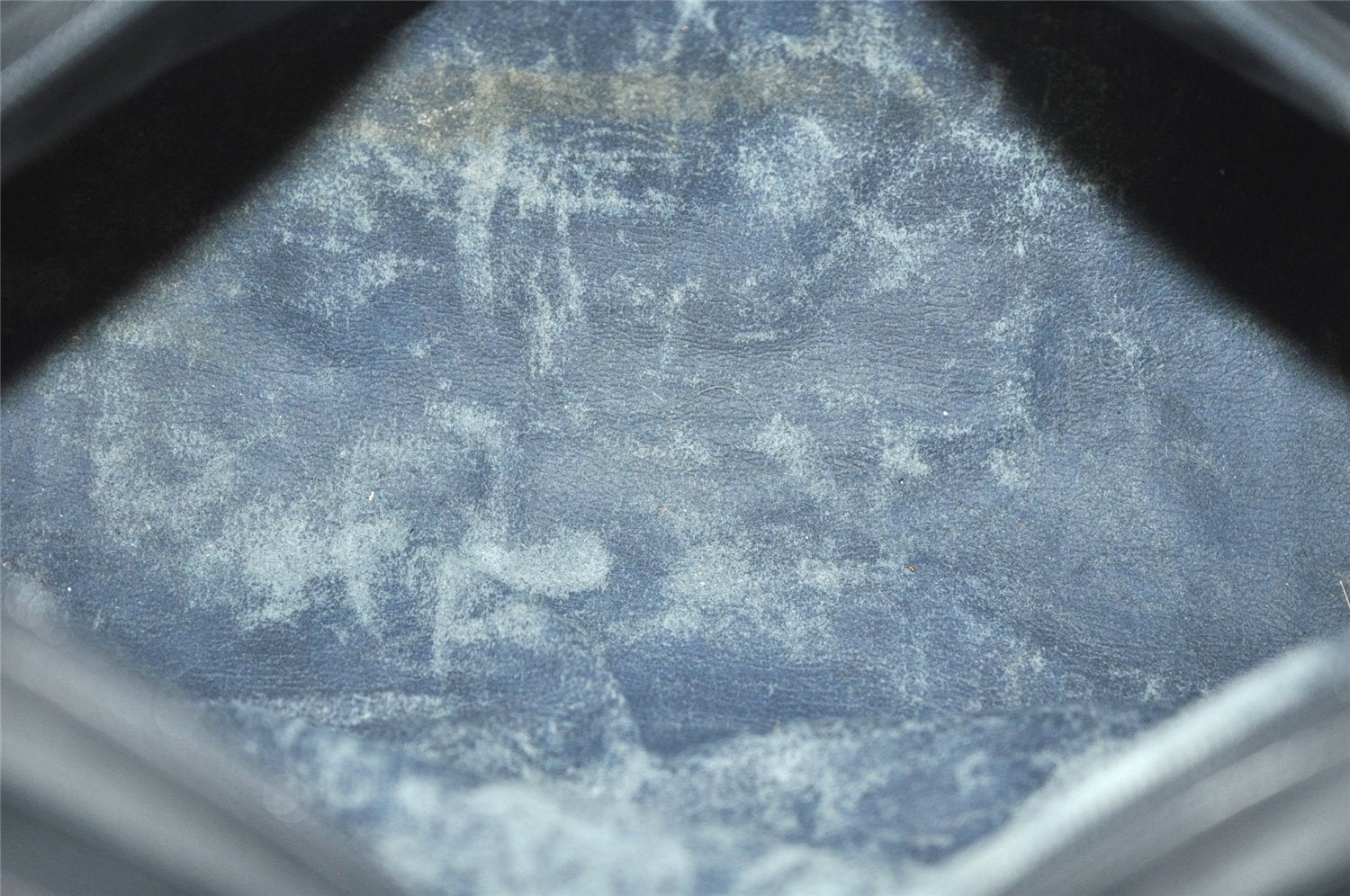 Authentic GUCCI Vintage Micro GG PVC Leather Hand Bag Purse Navy Blue Junk 6638J