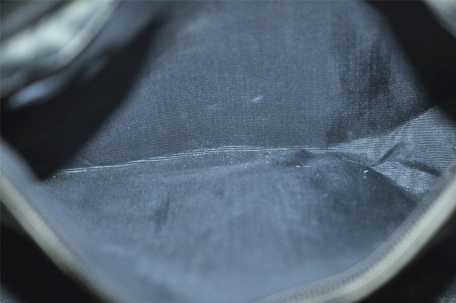 Authentic GUCCI Vintage Micro GG PVC Leather Hand Bag Purse Navy Blue Junk 6638J