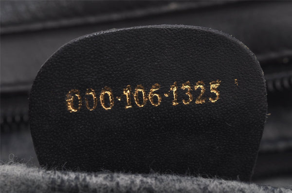 Authentic GUCCI Vintage Micro GG PVC Leather Hand Bag Purse Navy Blue Junk 6638J