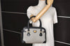 Authentic GUCCI Vintage Micro GG PVC Leather Hand Bag Purse Navy Blue Junk 6638J
