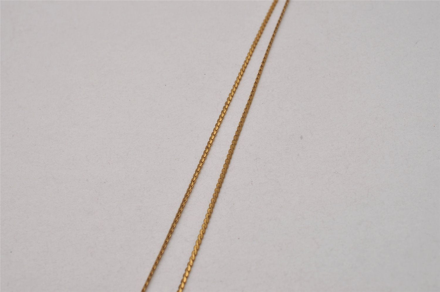 Authentic Christian Dior Gold Tone Chain Pendant Necklace CD 6639I