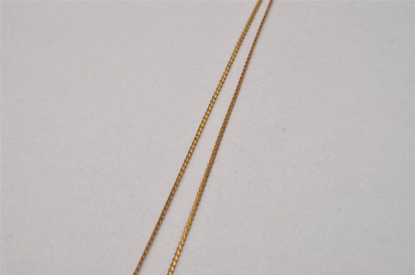 Authentic Christian Dior Gold Tone Chain Pendant Necklace CD 6639I