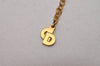 Authentic Christian Dior Gold Tone Chain Pendant Necklace CD 6639I