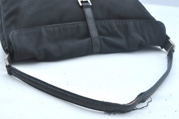 Authentic GUCCI Jackie Shoulder Hand Bag Nylon Leather 0013355 Black 6639J