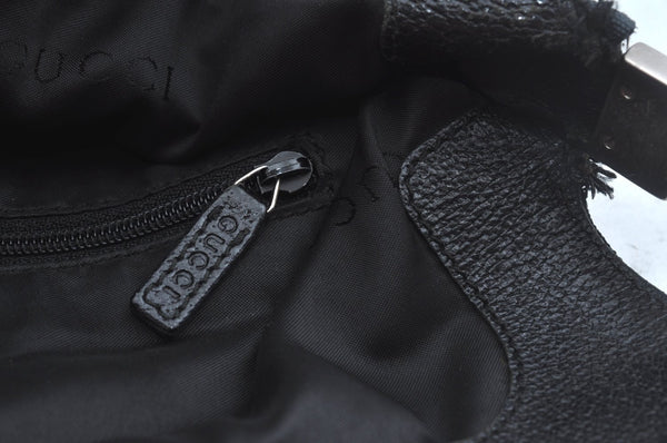 Authentic GUCCI Jackie Shoulder Hand Bag Nylon Leather 0013355 Black 6639J