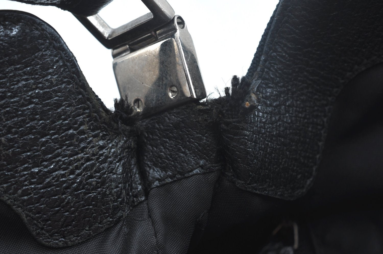 Authentic GUCCI Jackie Shoulder Hand Bag Nylon Leather 0013355 Black 6639J