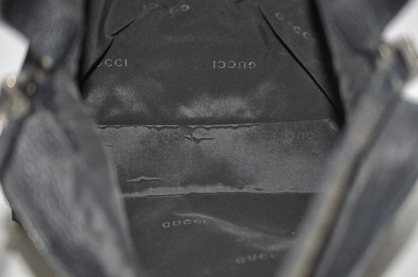Authentic GUCCI Jackie Shoulder Hand Bag Nylon Leather 0013355 Black 6639J