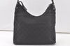 Authentic GUCCI Shoulder Hand Bag Purse GG Canvas Leather 115003 Black 6639K