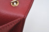 Authentic Salvatore Ferragamo Vara Ribbon Leather Chain Shoulder Bag Red 6642I