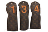 Authentic Louis Vuitton Monogram Protege-bois Golf Club Head Cover 3Set 6643J