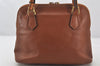 Authentic GUCCI Vintage Bamboo 2Way Shoulder Hand Bag Purse Leather Brown 6643K