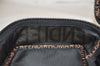 Authentic FENDI Vintage Hand Bag Purse Nylon Leather Black 6645K