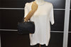 Authentic FENDI Vintage Hand Bag Purse Nylon Leather Black 6645K