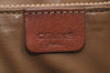 Authentic CELINE Macadam Blason Pattern Hand Bag Purse PVC Leather Brown 6646J