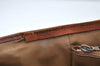 Authentic CELINE Macadam Blason Pattern Hand Bag Purse PVC Leather Brown 6646J