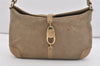 Authentic GUCCI Square GG Shoulder Hand Bag Suede Leather 0014147 Beige 6648J