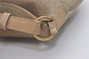 Authentic GUCCI Square GG Shoulder Hand Bag Suede Leather 0014147 Beige 6648J