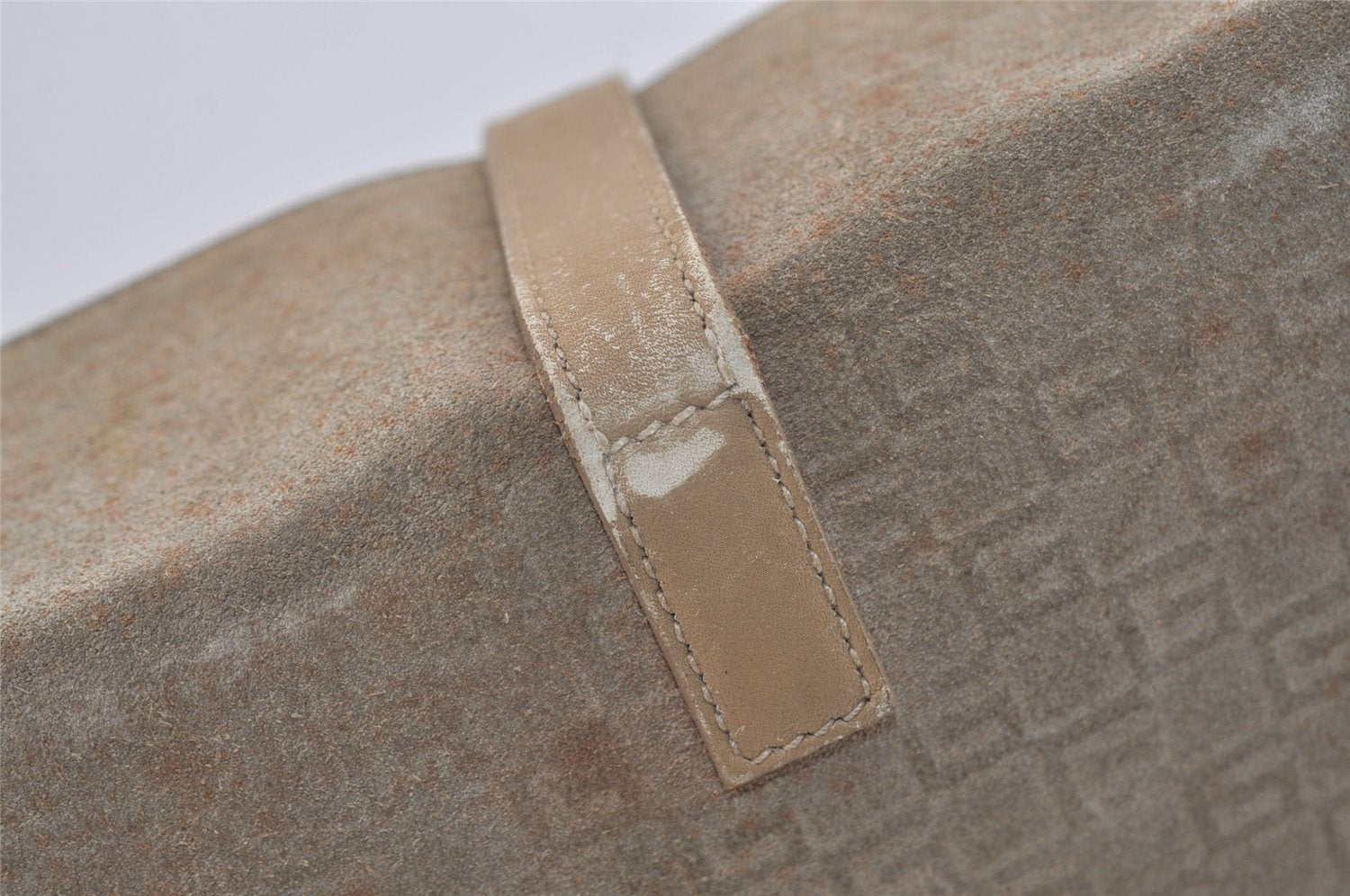 Authentic GUCCI Square GG Shoulder Hand Bag Suede Leather 0014147 Beige 6648J