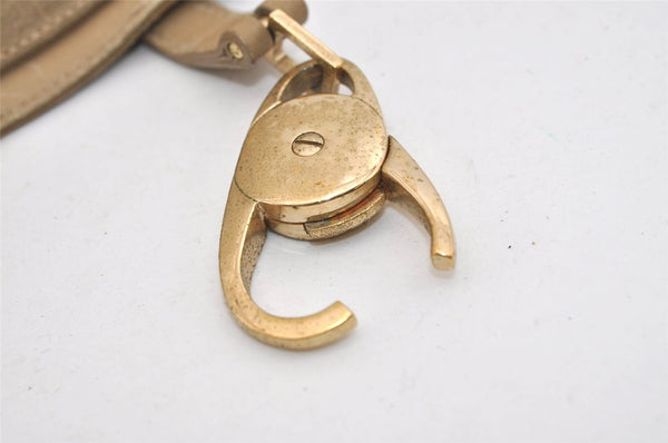 Authentic GUCCI Square GG Shoulder Hand Bag Suede Leather 0014147 Beige 6648J