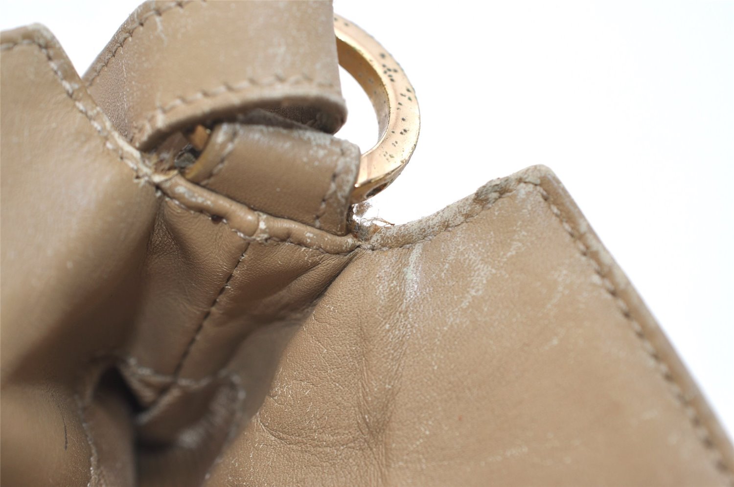 Authentic GUCCI Square GG Shoulder Hand Bag Suede Leather 0014147 Beige 6648J