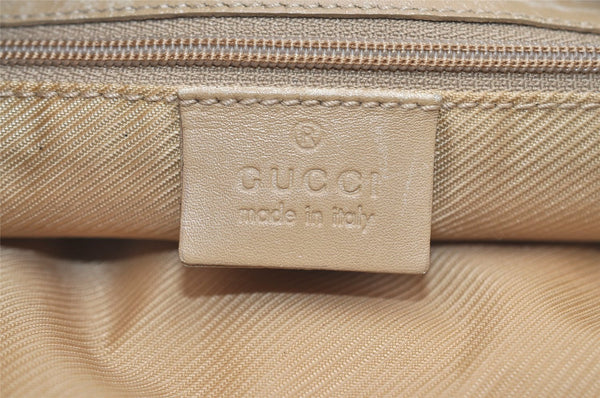 Authentic GUCCI Square GG Shoulder Hand Bag Suede Leather 0014147 Beige 6648J