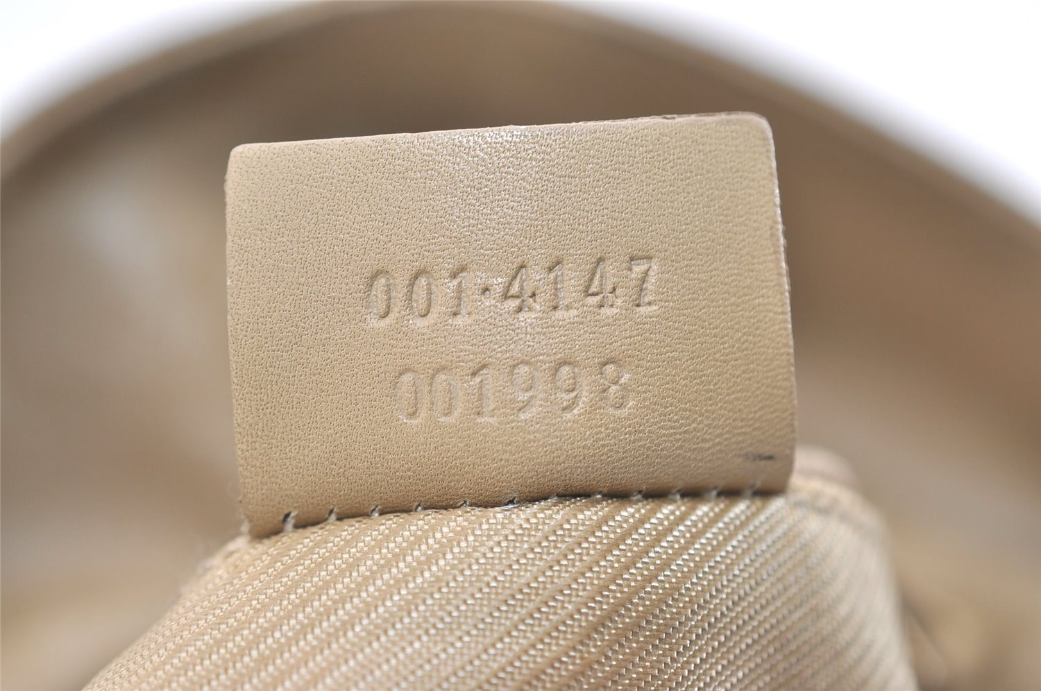 Authentic GUCCI Square GG Shoulder Hand Bag Suede Leather 0014147 Beige 6648J