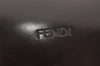 Authentic FENDI Vintage Zucca Drawstring Backpack Nylon Leather Brown 6648K