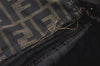 Authentic FENDI Vintage Zucca Drawstring Backpack Nylon Leather Brown 6648K