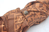 Authentic FENDI Zucchino Pequin Folding Umbrella Brown 6649J